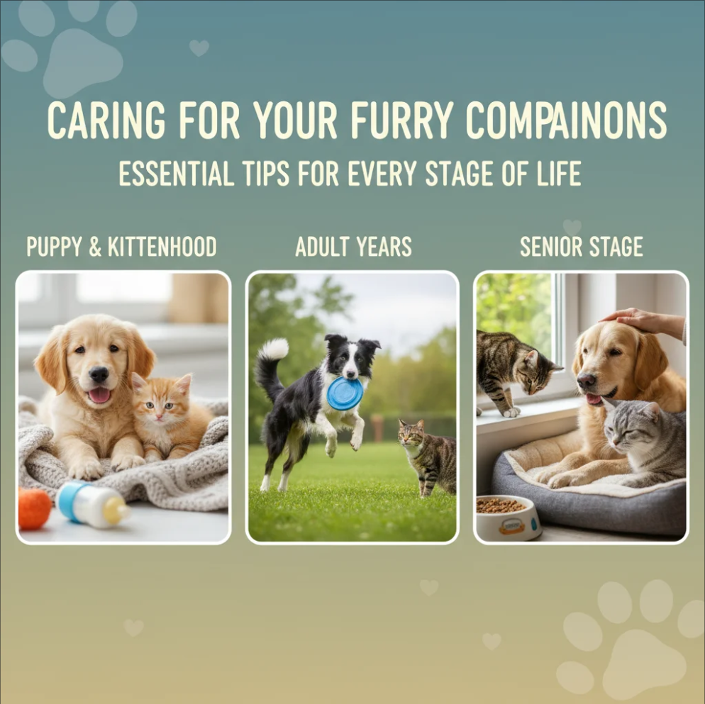 Read more about the article Caring for Your Furry Companions: Essential Tips for Every Stage of Life