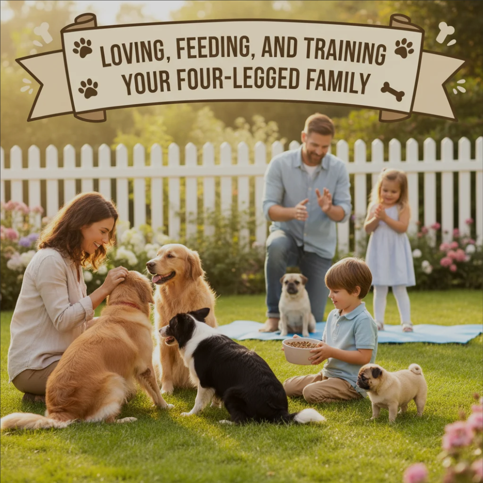 Read more about the article Loving, Feeding, and Training Your Four-Legged Family