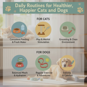 Read more about the article Daily Routines for Healthier, Happier Cats and Dogs