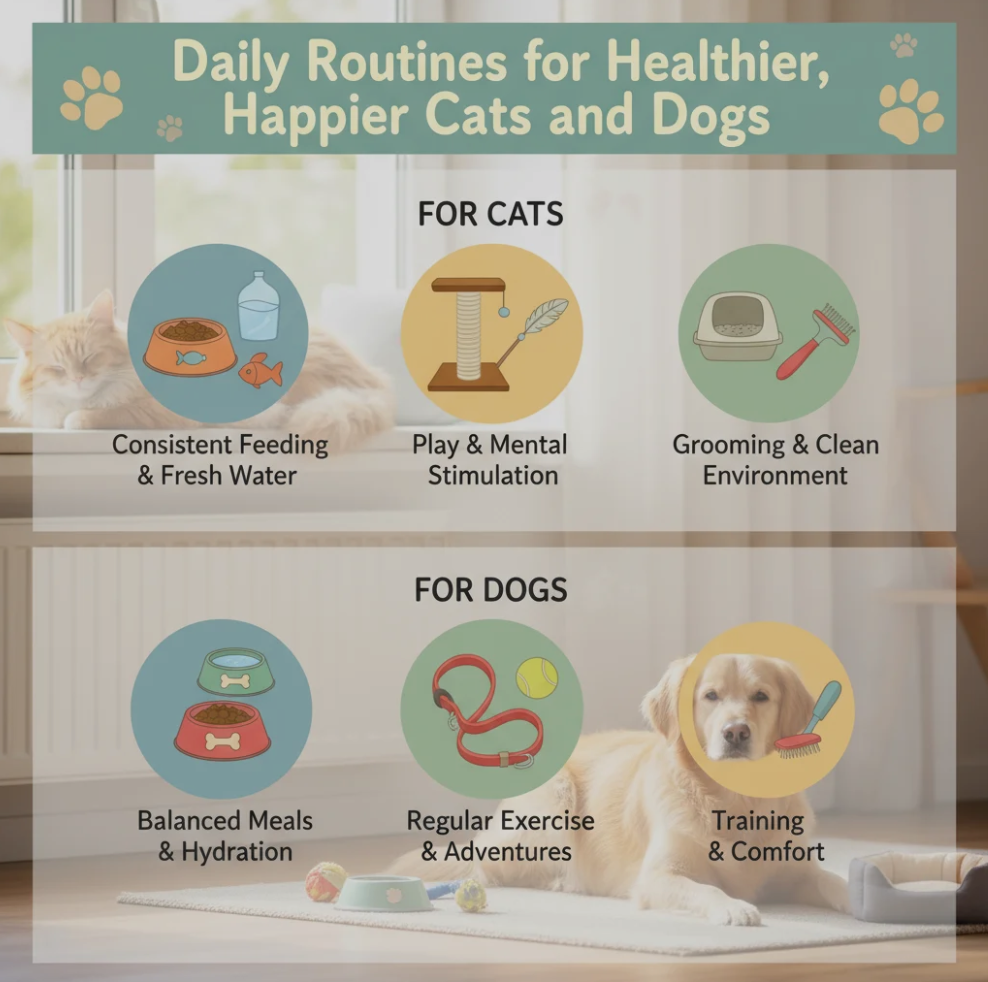 You are currently viewing Daily Routines for Healthier, Happier Cats and Dogs