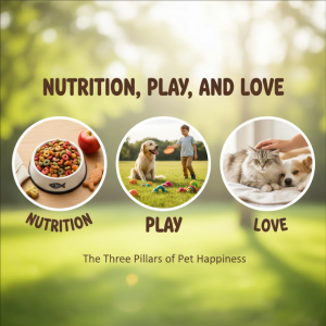 Read more about the article Nutrition, Play, and Love: The Three Pillars of Pet Happiness