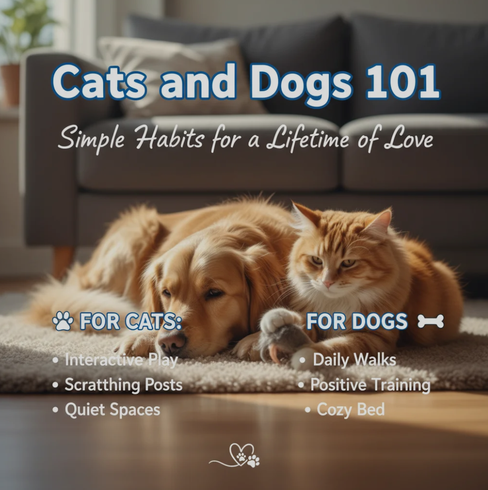 You are currently viewing Cats and Dogs 101: Simple Habits for a Lifetime of Love